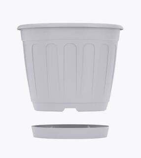 Горшок для цветов Дионис 2,6 л с поддоном серый