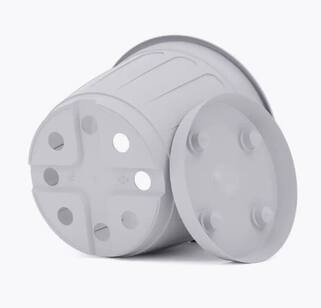 Горшок для цветов Дионис 2,6 л с поддоном серый