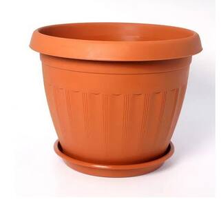 Кашпо для цветов Афродита с поддоном 1,4 л, терракотовый