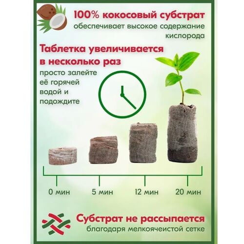 Кокосовые таблетки Jiffy-7С 20 шт (50 мм)
