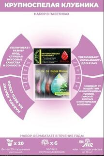 Набор удобрений в пакетиках , крупноспелая клубника,"Капля жизни", саше